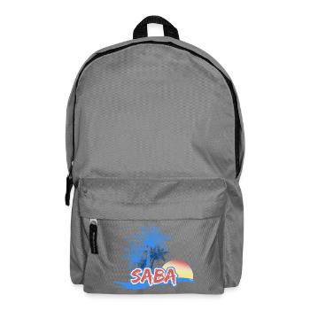 Saba als Strand - Rucksack - Mittelgrau - Vorne