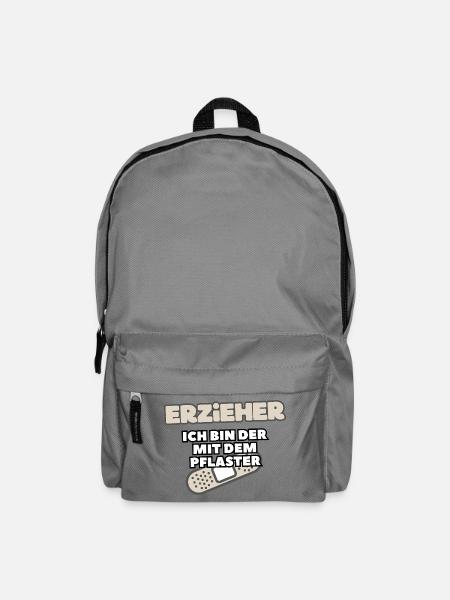 Erzieher Ich Bin Der Mit Dem Pflaster - Rucksack - Mittelgrau