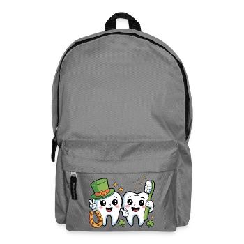 Lustiger Zahnarzt St. Patricks Tag - Rucksack - Mittelgrau - Vorne