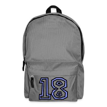 18. 18 JAHRE ALT. 18-JÄHRIGES JUBILÄUM. 18. GEBURTSTAG. - Rucksack - Mittelgrau - Vorne