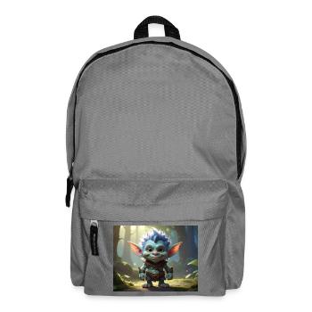 Blue forest troll in the moon forest - Backpack - elephant grey - Front