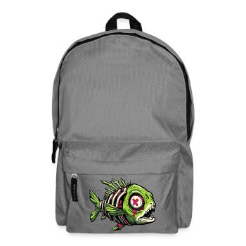 Graffiti de poisson zombie - Sac à dos - gris éléphant - Devant