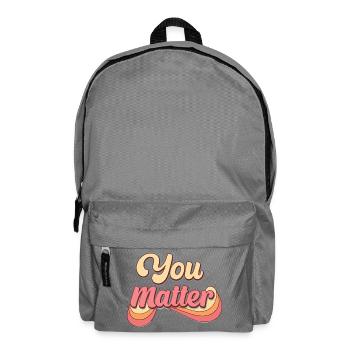 Du Wichtig Retro Positiv - Rucksack - Mittelgrau - Vorne