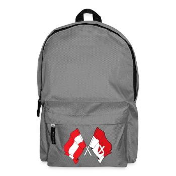 Austria & Wien Crossed Flags - Backpack - elephant grey - Front
