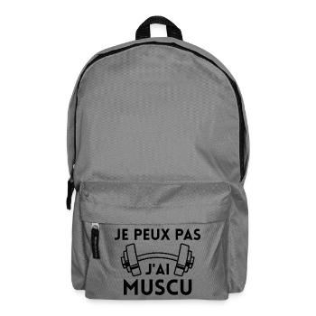 Je Peux Pas, J'Ai Muscu Humour Fitness Gift Idea - Sac à dos - gris éléphant - Devant