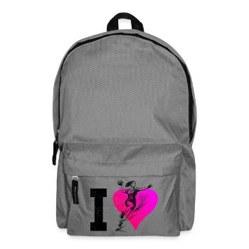 Ich liebe Handball cooles Motiv für Handball fuer - Rucksack - Mittelgrau - Vorne