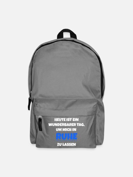 Heute ist ein wunderbarer Tag Ruhe - Rucksack - Mittelgrau