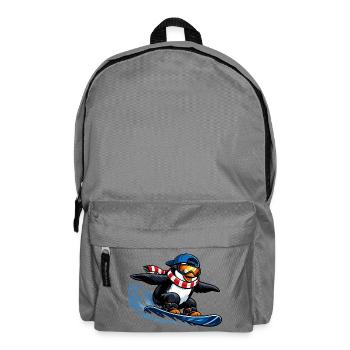 Penguin Boarder Winter Sports - Backpack - elephant grey - Front