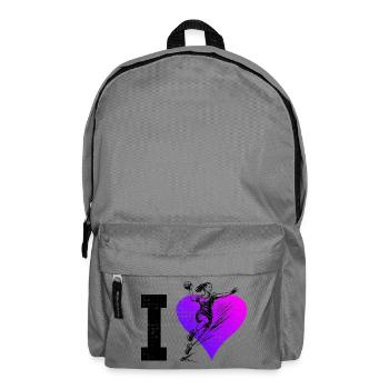 Simple Handball Idee für Handball fuer Frauen - Rucksack - Mittelgrau - Vorne