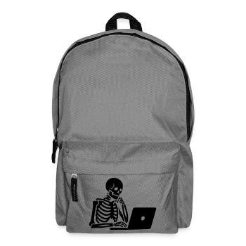 Skeleton on laptop computer - Backpack - elephant grey - Front