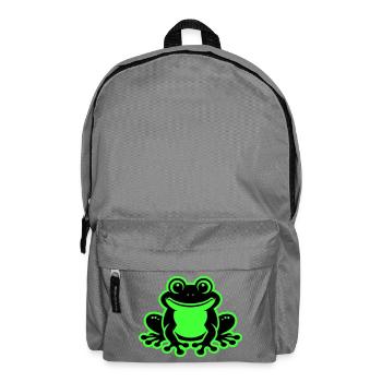 Kröte Comic Frosch - Rucksack - Mittelgrau - Vorne