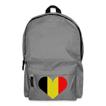 Belgian heart-shaped flag - Backpack - elephant grey - Front