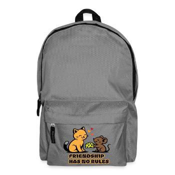 Freundschaft Ohne Regeln Katze Maus - Rucksack - Mittelgrau - Vorne