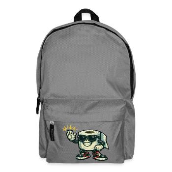 Héros hip-hop en papier toilette avec une basket - Sac à dos - gris éléphant - Devant