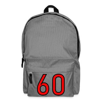 60. 60 JAHRE. 60-JÄHRIGES JUBILÄUM. 60. GEBURTSTAG. - Rucksack - Mittelgrau - Vorne