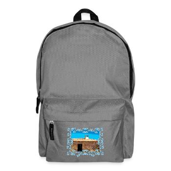 Küstendorf-Hütte im Blaurahmen Mallorca - Rucksack - Mittelgrau - Vorne