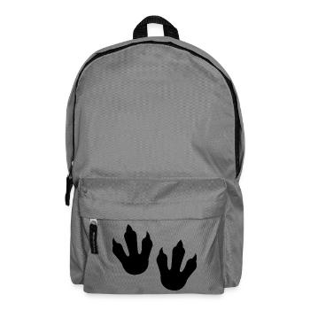 Dinosaurier-Fußspuren - Rucksack - Mittelgrau - Vorne