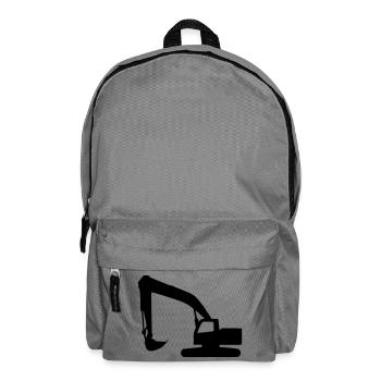 Baggerleistung – Bauzeit - Rucksack - Mittelgrau - Vorne