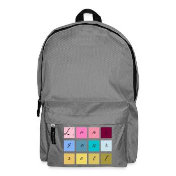 Aimez-vous en lettres pastel - Sac à dos - gris éléphant - Devant