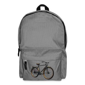 Retro Bicycle Night Picture - Backpack - elephant grey - Front