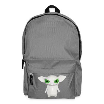 White Alien with Glowing Eyes - Backpack - elephant grey - Front