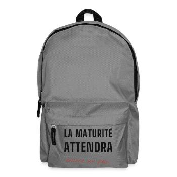 Maturité en Attente Typo Contrasté - Sac à dos - gris éléphant - Devant