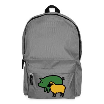 Schwein Schaf Bauernhof Icon - Rucksack - Mittelgrau - Vorne