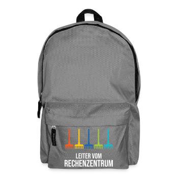 Leiter vom Rechenzentrum Gärtner Gärtnerin Garten - Rucksack - Mittelgrau - Vorne