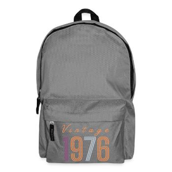 "Vintage 1976" Retro-Geburtstagsdesign - Rucksack - Mittelgrau - Vorne