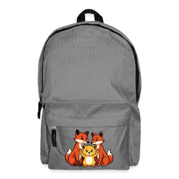 Fox family - Backpack - elephant grey - Front