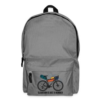 Elevation Is Just A Number Gravel Bikepacking Art - Backpack - elephant grey - Front