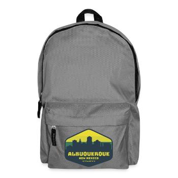 Albuquerque New Mexico Skyline Badge - Backpack - elephant grey - Front