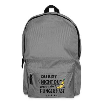 Du bist nicht du, wenn du Hunger hast - Rucksack - Mittelgrau - Vorne