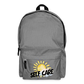 Selbstfürsorge Sonne – Sanfter Optimismus - Rucksack - Mittelgrau - Vorne