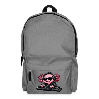 Axolotl Beats – Mignon Axolotl en tant que DJ - Sac à dos - gris éléphant - Devant
