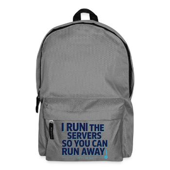 Server-Admin mit Humor - Rucksack - Mittelgrau - Vorne