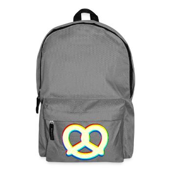 EDM Pretzel – Elektronische Tanzmusik - Rucksack - Mittelgrau - Vorne