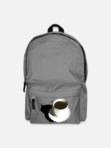 Aquarellkaffee WeißSchwarz - Rucksack - Mittelgrau