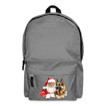 Weihnachtsmann Deutscher Schäferhund - Rucksack - Mittelgrau - Vorne