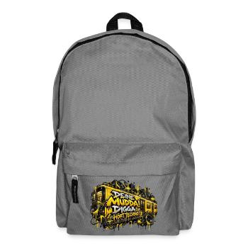 Techno-U-Bahn im Graffiti-Stil - Rucksack - Mittelgrau - Vorne