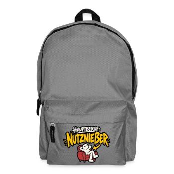 Hauptberuf Nutznießer Faulenzer - Rucksack - Mittelgrau - Vorne