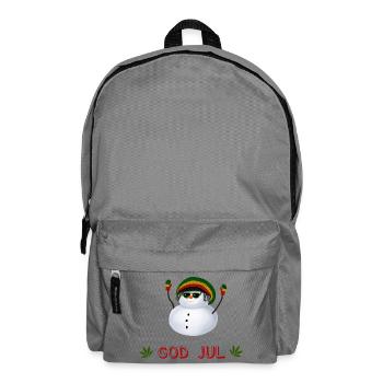 Rasta Schneemann God Jul - Schwedisch - Rucksack - Mittelgrau - Vorne