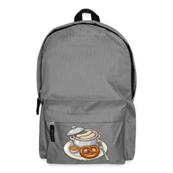 Deftige bayerische Brotzeit - Rucksack - Mittelgrau - Vorne