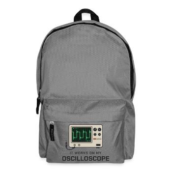Es funktioniert an meinem Oszilloskop - Rucksack - Mittelgrau - Vorne
