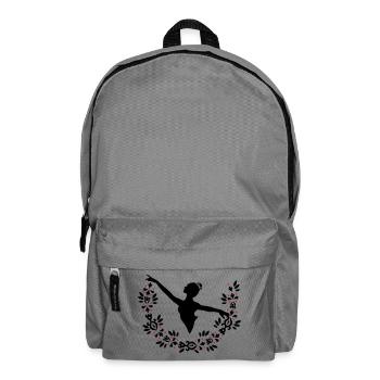 A ballerina and a wreath of leaves - Backpack - elephant grey - Front