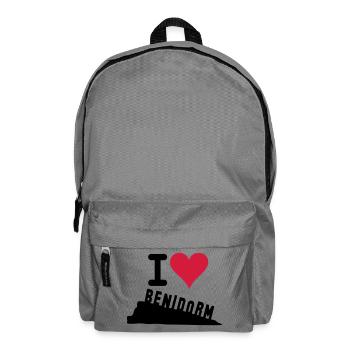 Crimson Heart Love Typography - Backpack - elephant grey - Front