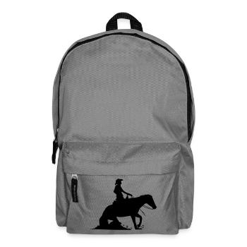 Equitation Western Equestre - Reining - Sac à dos - gris éléphant - Devant