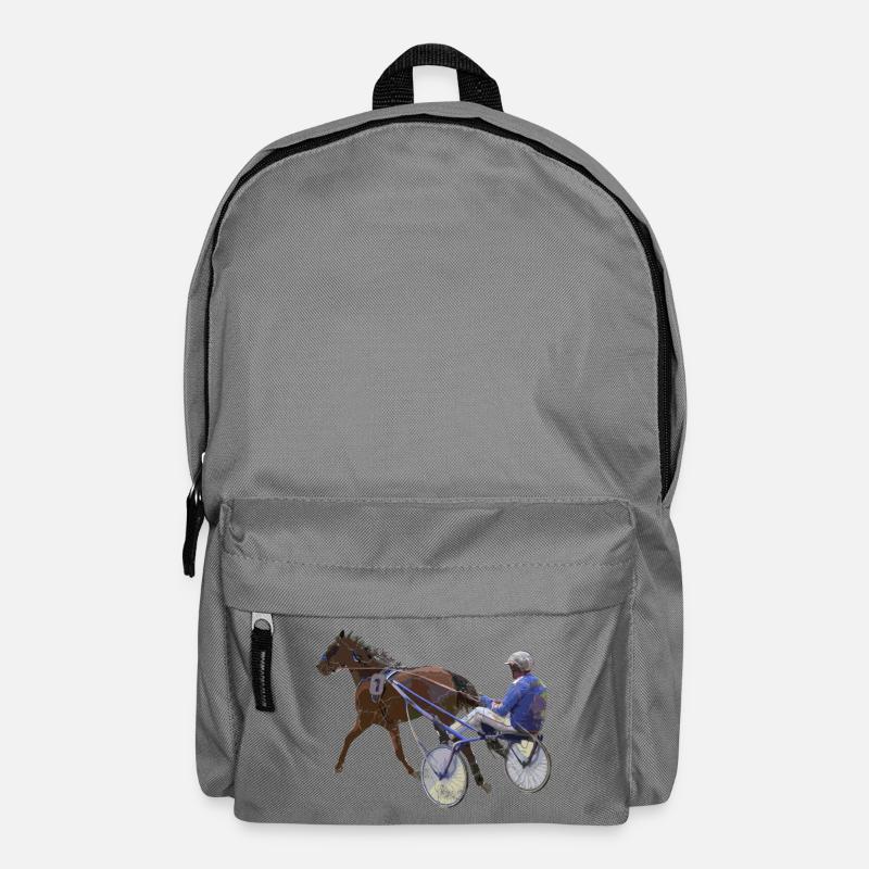 Trotting race horse racing gift - Backpack - elephant grey