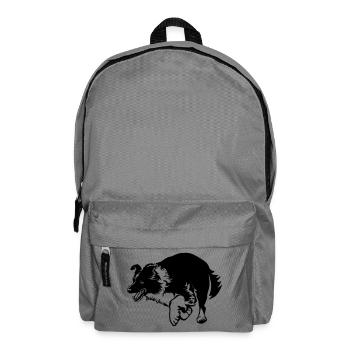 Border Collie - Sac à dos - gris éléphant - Devant