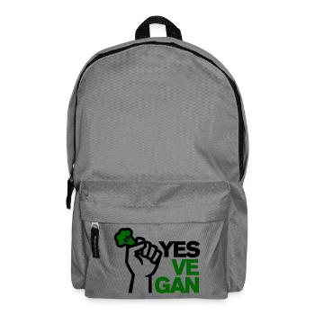 Vegan Vegetarian Vegan Yes, ve gan animal lover - Backpack - elephant grey - Front